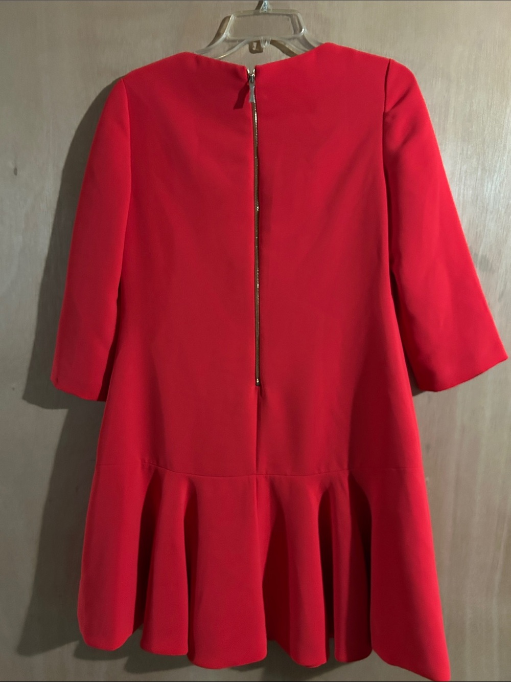 Kate Spade Red Drop-Waist Ruffle Dress - Picture 5 of 6